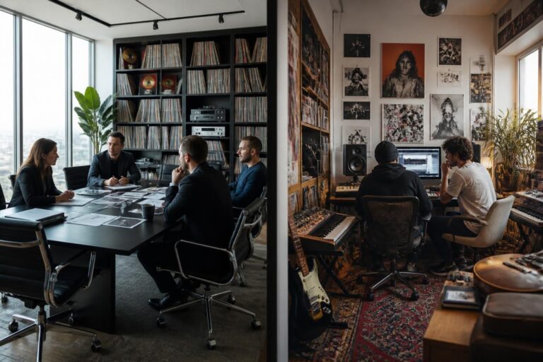 découvrez la différence entre une maison de disques et un label, et comprenez les rôles spécifiques de chacun dans l'industrie musicale.