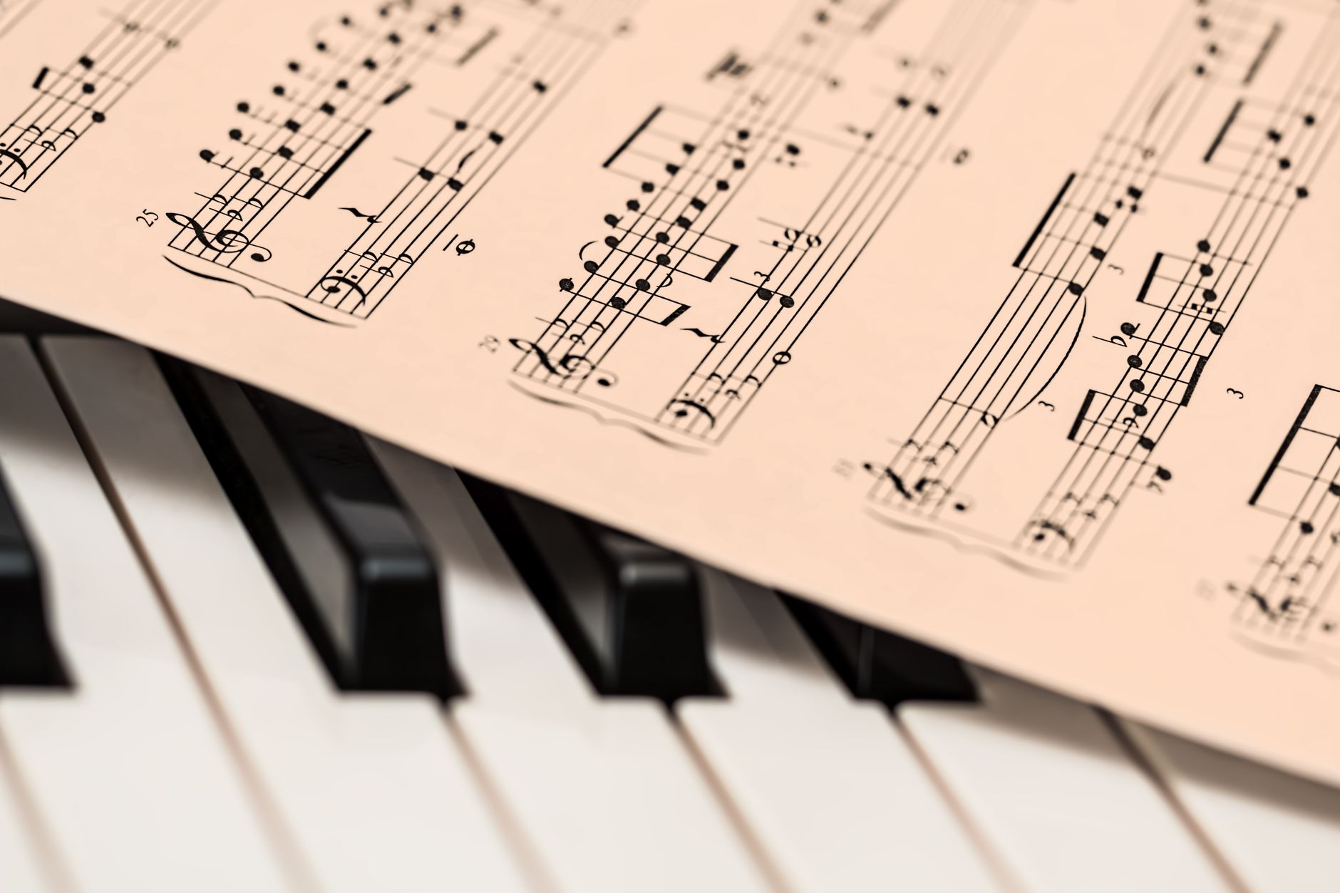Musique libre de droit où — notes de musique sur papier